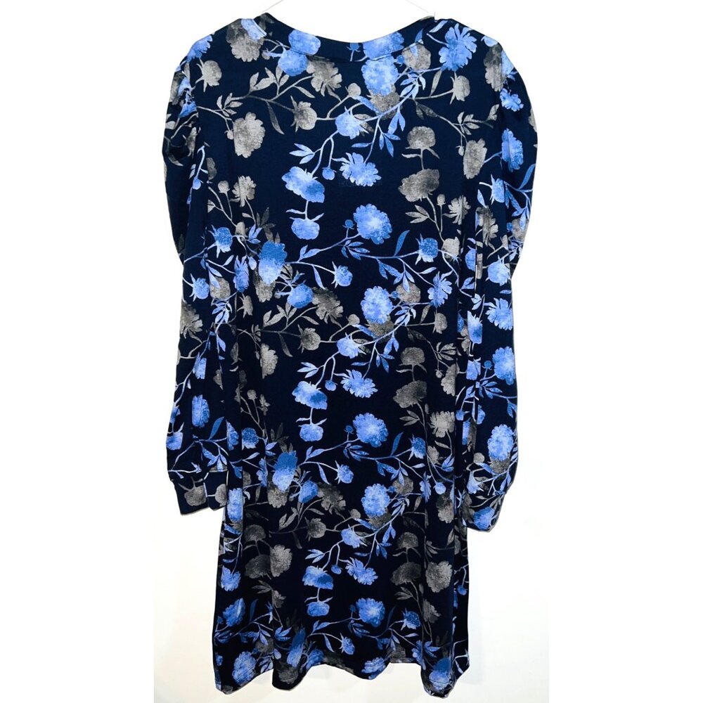 LuLaRoe Womens 2XL Floral Long-Sleeve V-Neck Dress - Picture 2 of 4